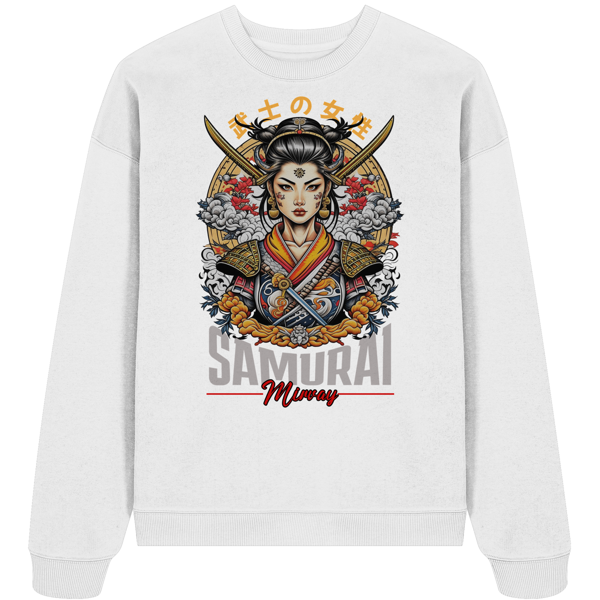 Mirvay Tokyo Samurai Girl - Organic Oversize Sweatshirt