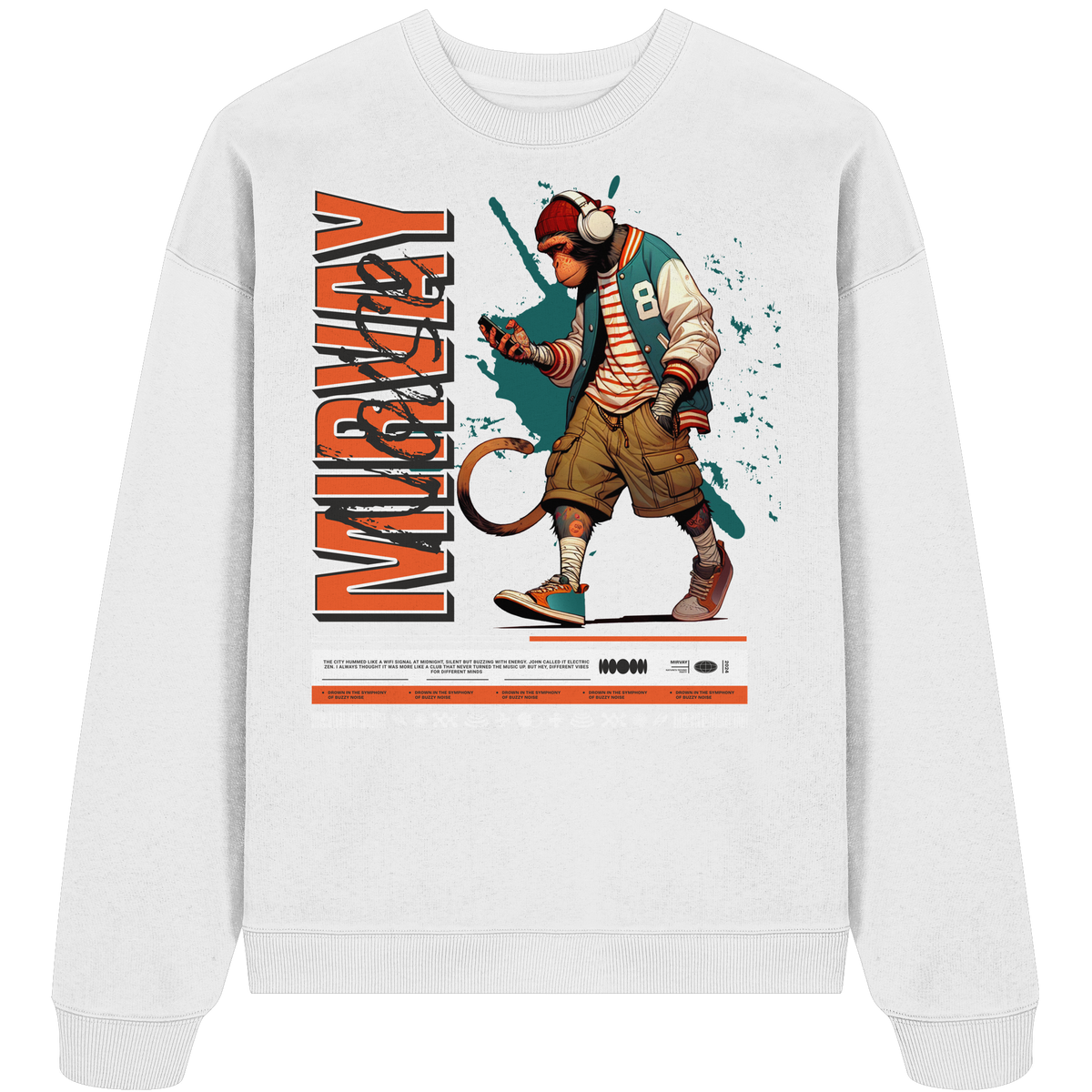 Mirvay Animal Monkey - Organic Oversize Sweatshirt